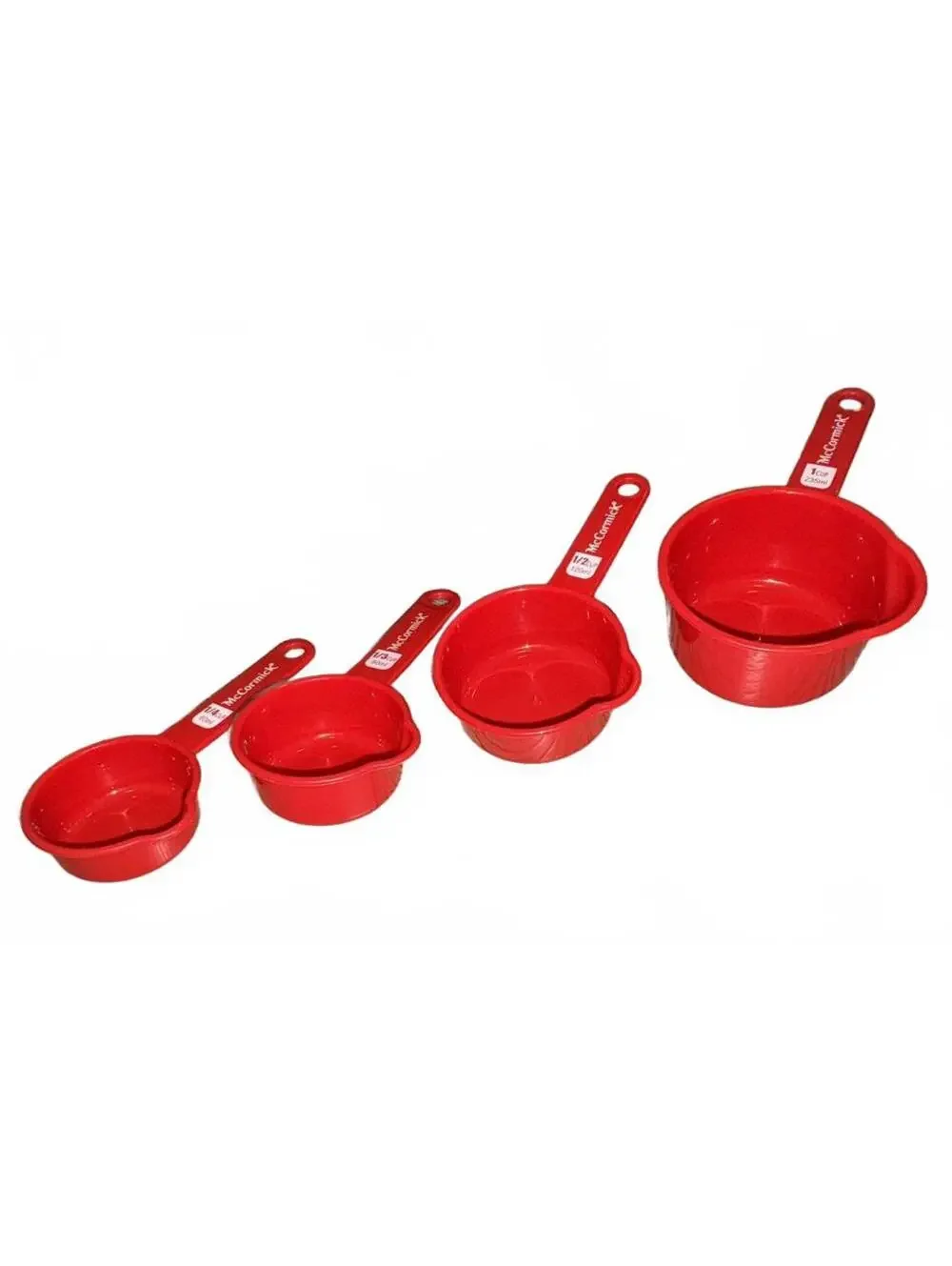 McCormick Red Plastic Measuring Cups Set